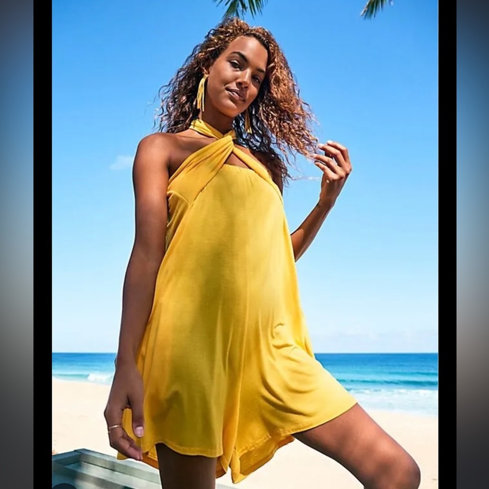 FREE PEOPLE EACH Yellow Redondo Convertible Romper Sz S